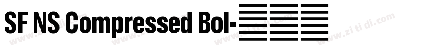 SF NS Compressed Bol字体转换